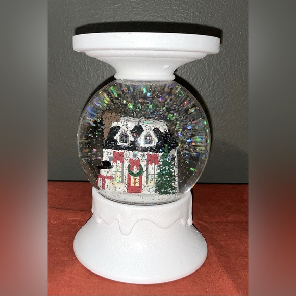 Bath & Body Works Christmas House Water Globe Candle Holder - Picture 1 of 4